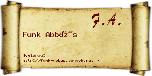 Funk Abbás névjegykártya